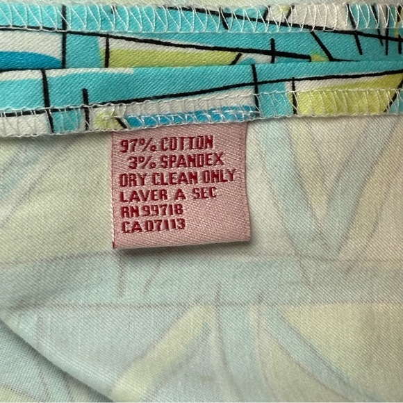 Vintage Becky & Max Y2K Dress Blue Green Size 4 Empire Waist Babydoll Artsy - Picture 8 of 8